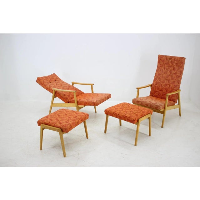 Armchairs and Footstools Set from Thon, 1970s For Sale - Image 14 of 14