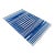 Handmade Cotton Natural Vegetable Dyed Flat Weave Reversible Blue and White Striped Rug - 4'x6' For Sale