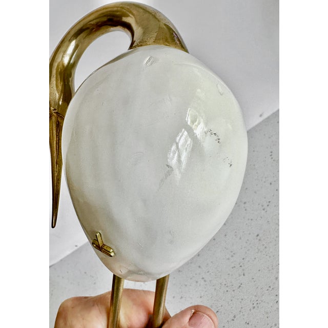 Italian De Stijl Firenze Mid-Century Crane Figural Sculpture For Sale - Image 10 of 14