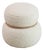 Cozy Sherpa Round Nesting Stool– White Broadcloth Pleat, New For Sale