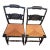 1950s Pair Hitchcock Stenciled Decorated Rush Seat Chairs For Sale