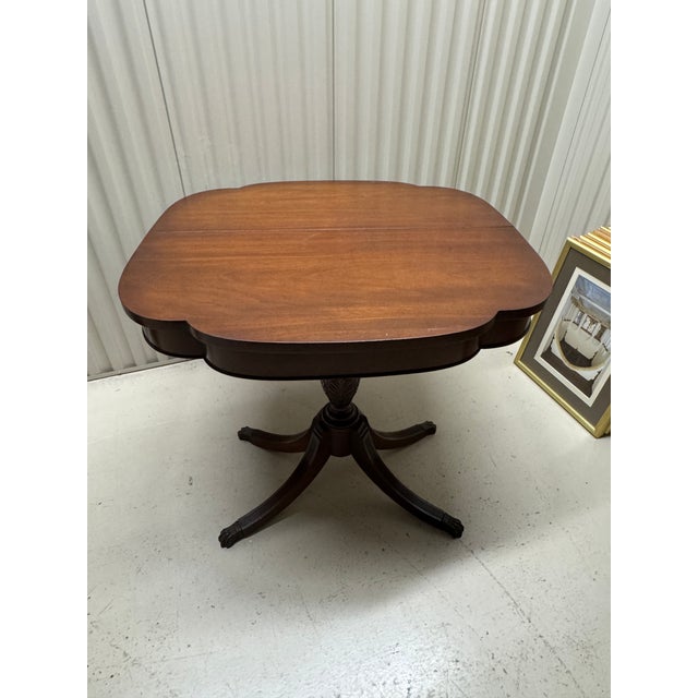 Early 1900s Duncan Phyfe Style Mahogany Folding Game Table With Brass Claw Feet For Sale - Image 4 of 13