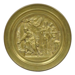 19th Century Emile Louis Picault Macbeth Bronze Relief Pedestal Compote Tazza Dish For Sale