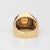 1980s French Arfan Ring Citrine Mop Sz 6 18k Yellow Gold Square Cocktail Jewelry For Sale - Image 5 of 7