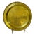 Round Brass Display Tray With Engraved Flowers and Scalloped Rim For Sale