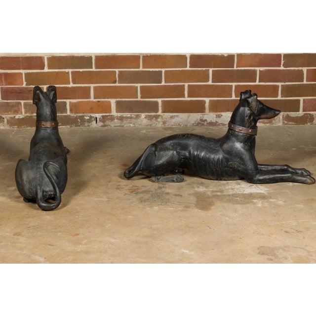 J.W Fiske Iron Greyhound Dog Sculptures, Late 19th Century New York, a Pair For Sale - Image 9 of 12
