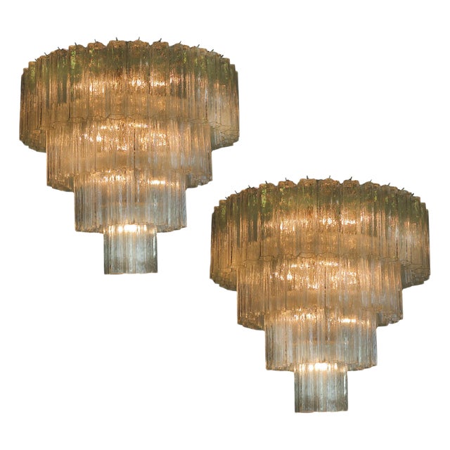 Italian Murano Glass Chandelier, 1980s, Set of 2 For Sale