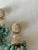 Vintage 1950s Faux Turquoise Chandelier Clip-on Earrings, Gold-Tone, Pair For Sale - Image 12 of 16