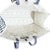 Blue Beige Jacquard Embroidered Tufted Monogram Hamptons Onthego G For Sale - Image 9 of 9