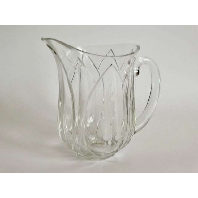 Glass French Glass Water Pitcher For Sale - Image 7 of 7