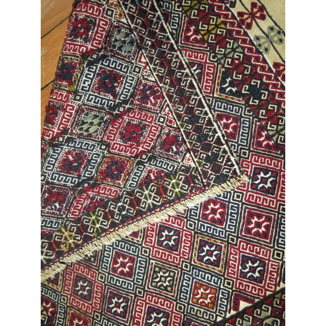 Early 20th Century Early 20th Century Tribal Flatweave - 1'6" x 1'8" For Sale - Image 5 of 6