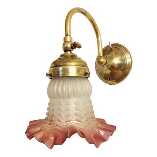 Bronze and Glass Sconce, Spain, 1950s For Sale