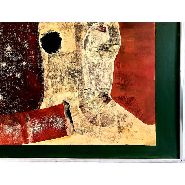 Late 20th Century Late 20th-Century Abstract Mixed Media Painting “Aegean” by S. Martin For Sale - Image 5 of 8