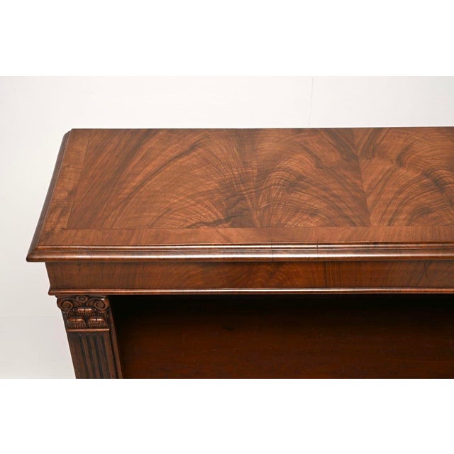 Antique Victorian Walnut Open Bookcase, 1850 For Sale - Image 6 of 10