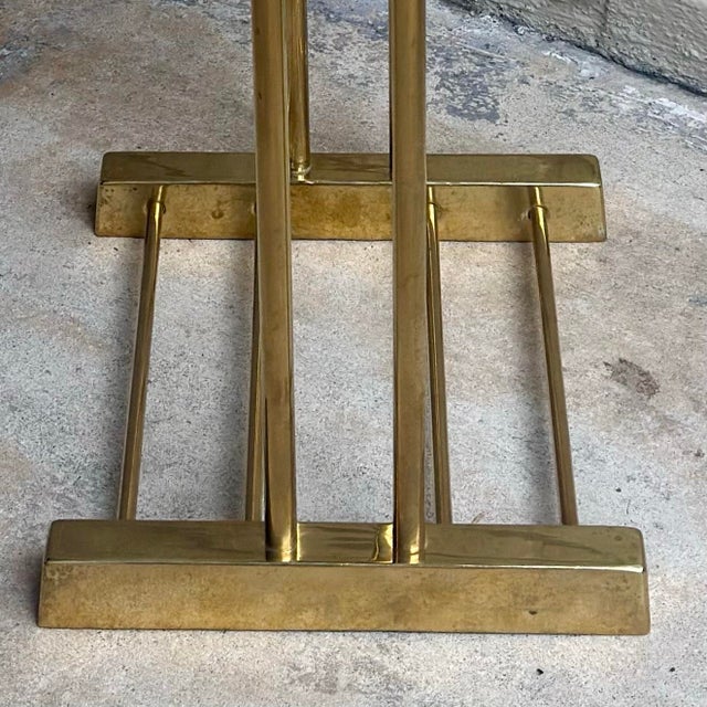 Vintage Brass Valet Stand - Palm Beach Hollywood Regency Dresser Rack - Karl Springer Style For Sale - Image 9 of 11