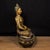 Brass Vintage Gilt Brass Shakyamuni Buddha Statue With Polychrome Robe & Lotus Base For Sale - Image 8 of 9