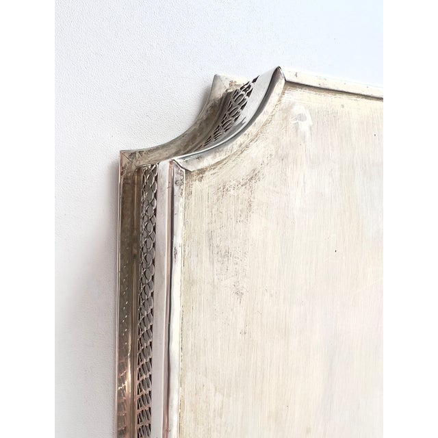 Italien Silver Rectangular Tray For Sale - Image 13 of 13
