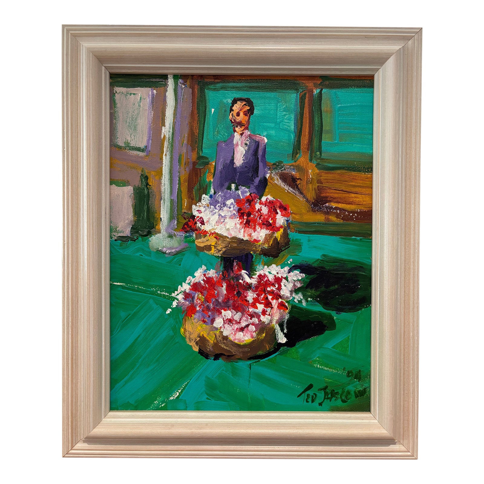 Painting of Flower Man | Chairish