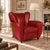 Red Art Deco Italian Club Chair from Guglielmo Ulrich, 1940s For Sale - Image 8 of 11
