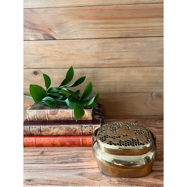 Antique Mid 19th Century Chinese Brass Handwarmer For Sale - Image 4 of 9