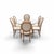 Traditional Vintage Carved Wood Oval Glass Dining Set With Six Upholstered Chairs For Sale - Image 3 of 18