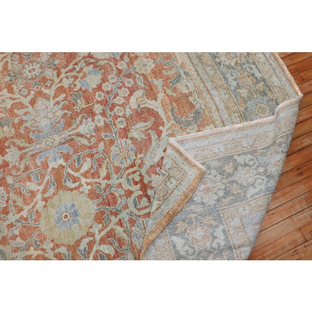 Red Antique Zabihi Collection Persian Mahal Rug - 10'6" x 14' For Sale - Image 8 of 11