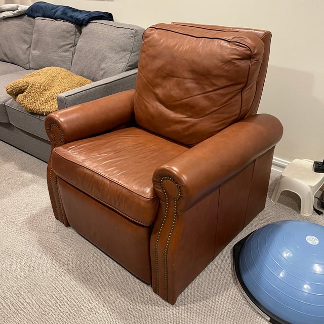 McKinley Leather Recliner Chairish