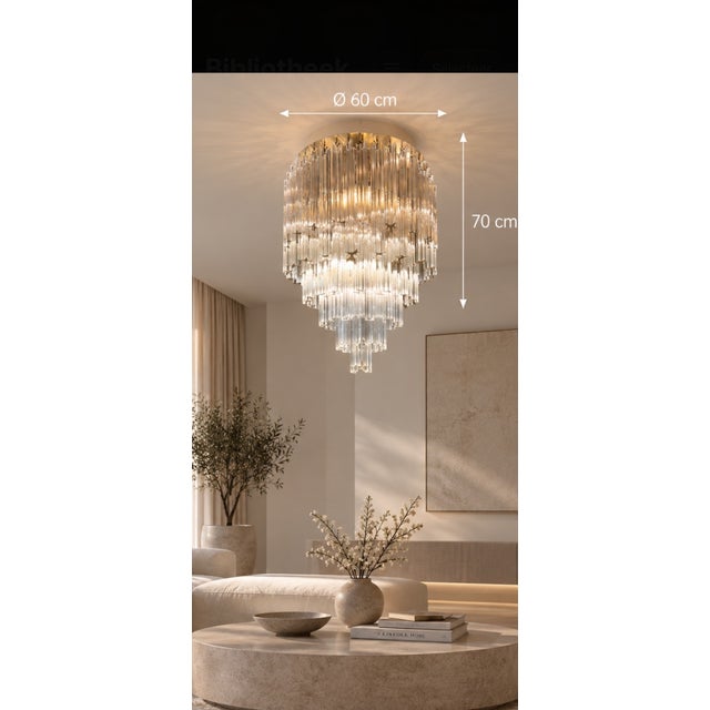 Italian glamour at its finest. What a powerhouse… This monumental chandelier from Northern Italy (ca. 1970–1980) is pure...