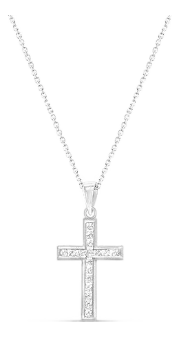 One Third Carat Diamond Channel Set Necklace 16"