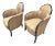 Pair of French Art Deco Bergere Chairs in the Style of Paul Follot For Sale
