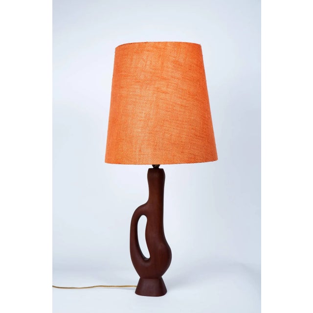 Contemporary 1950s Danish Modern Organic Form Teak Lamps by Esa Denmark For Sale - Image 3 of 8