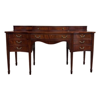 Vintage Federal Georgian George III Hepplewhite Style Mahogany Writing Desk For Sale