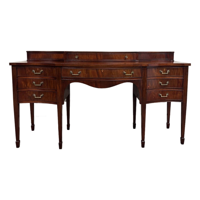 Vintage Federal Georgian George III Hepplewhite Style Mahogany Writing Desk For Sale
