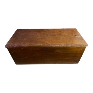 Antique 1800’s Primitive Wood Chest/Trunk For Sale
