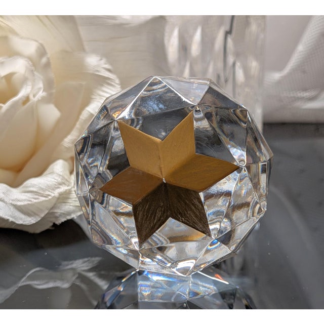 Late 20th Century Saint-Louis Crystal Apollo Gold Spirits Decanter For Sale - Image 10 of 12