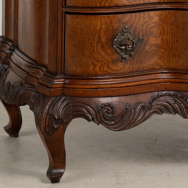 18th Century Danish Oak Rococo Chest of Four Drawers For Sale - Image 11 of 17