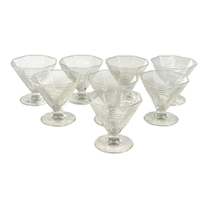 1950s McM-Dansk-“ Summer HOUSE”-elegant, Footed, Dessert, Bowls-Set of Eight