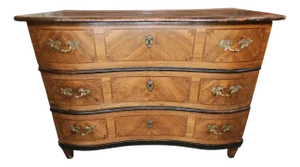 18th Century Crossbow Chest of Drawers in Alsatian Walnut