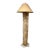 Vintage Mid Century Rustic Southwestern Folk Art Saguaro Cactus Skeleton & Stone Floor Lamp For Sale