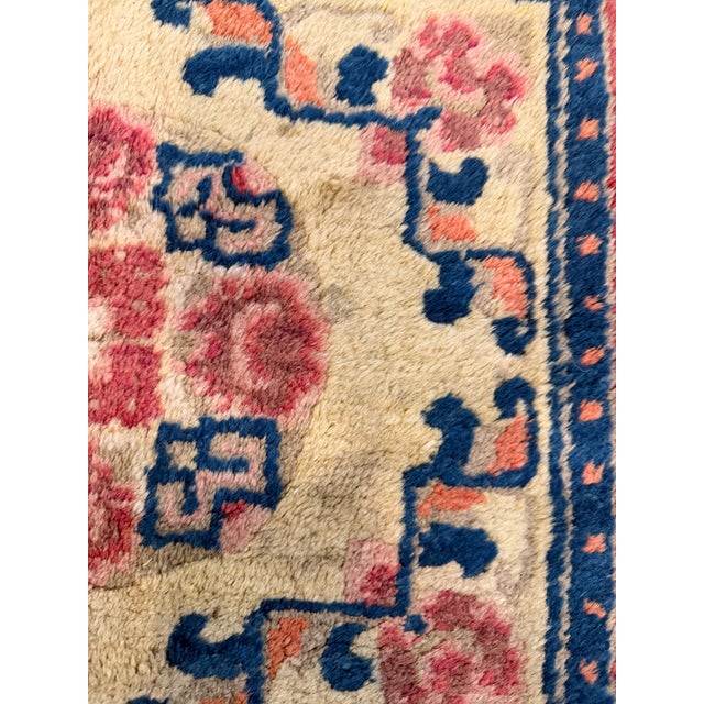 Mid 20th Century Mid-20th Century Chinese Art Deco Rug 2'0" X 2'2" For Sale - Image 5 of 8