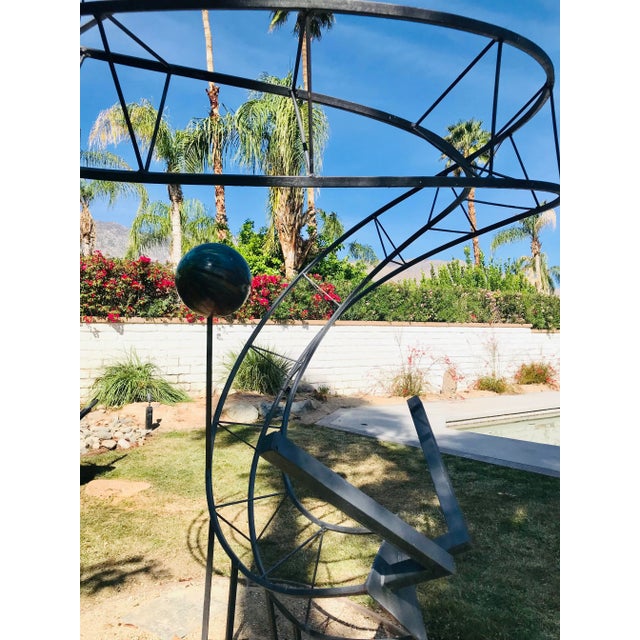 1980s Postmodern Steel Spiral Outdoor Sculpture For Sale - Image 10 of 13