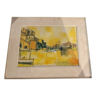 Mowan, Fishing Port, Artwork on Paper, 1920s For Sale