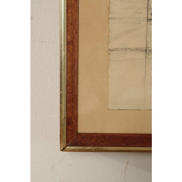 Sidney Goodman Charcoal Drawing, 'Interior with Figure' For Sale - Image 4 of 18