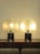 Pair of 'Porcino' table lamps designed by Luigi Caccia Dominioni for Azucena in 1966 with three switch modes; chromed...