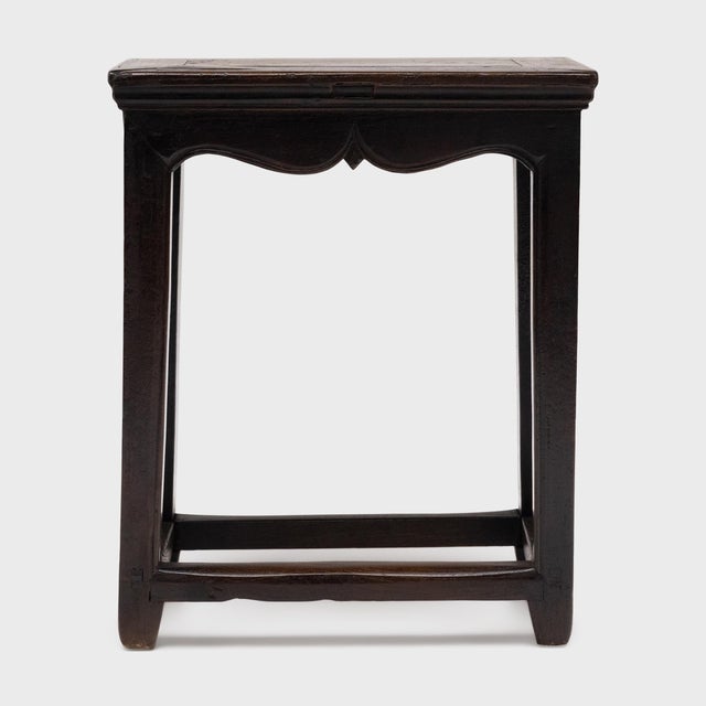 Wood Chinese Pair of Graceful Half Tables, C. 1880 For Sale - Image 7 of 10