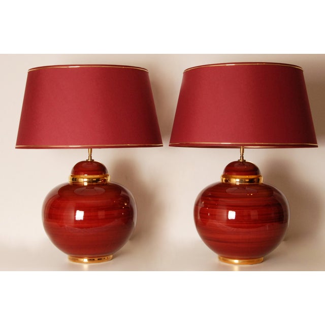 Vintage Table Lamps in Ceramic by Kostka, 1970s, Set of 2 For Sale - Image 12 of 13