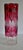 Boho Chic Vintage Clear Crystal Vase Bohemian Ruby Cut Cylinder Etched Silver Overlay For Sale - Image 3 of 15