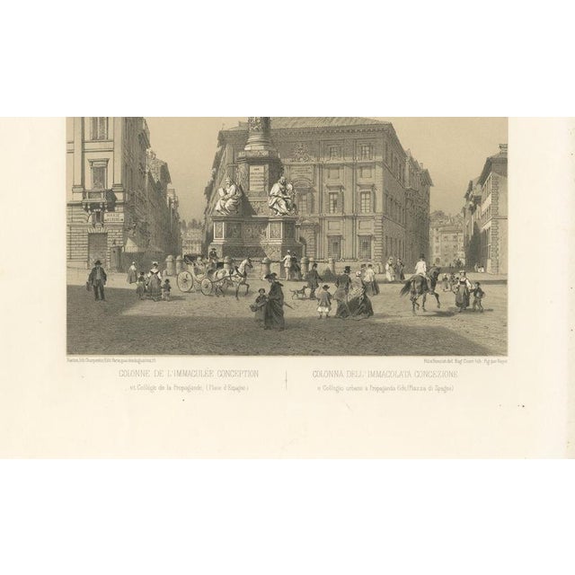 Column of the Immaculate Conception, 1868, Paper For Sale - Image 4 of 10