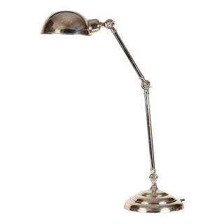 Vintage Chrome Student Desk Lamp For Sale