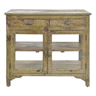 Chest of Drawers in Patinated Solid Wood For Sale